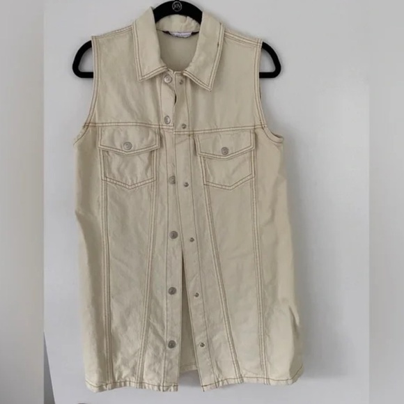 ZARA Denim Dress vest - Picture 2 of 3
